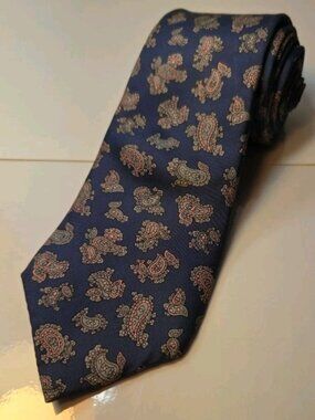 Johnny Carson Vintage Silk Paisley Tie Multicolor Classic